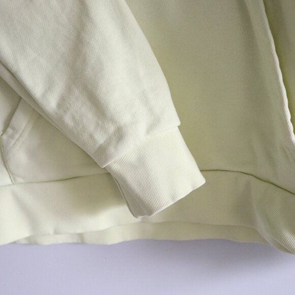 Adidas Yellow Sz XS Womens Cotton Hooded Pullover Drawstring Pocket Sweater - Picture 7 of 12